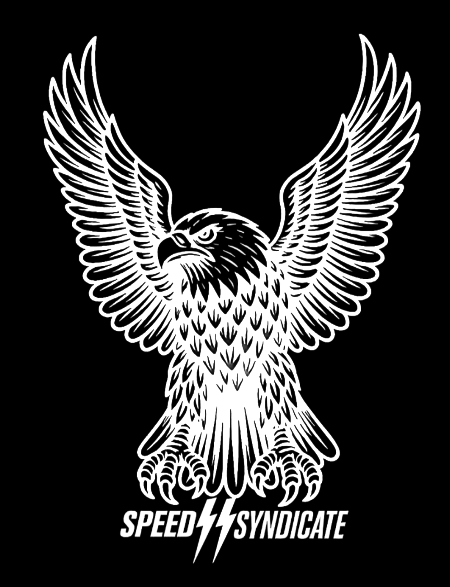 Women's Speed Syndicate White Iron Eagle Racerback Tank Top