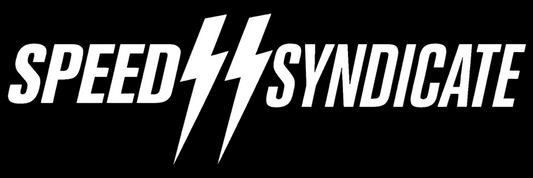 Speed Syndicate Standard Issue White Logo On Heather Heavy Metal Gray Tee - American Performance Motorcycle Tee Shirt