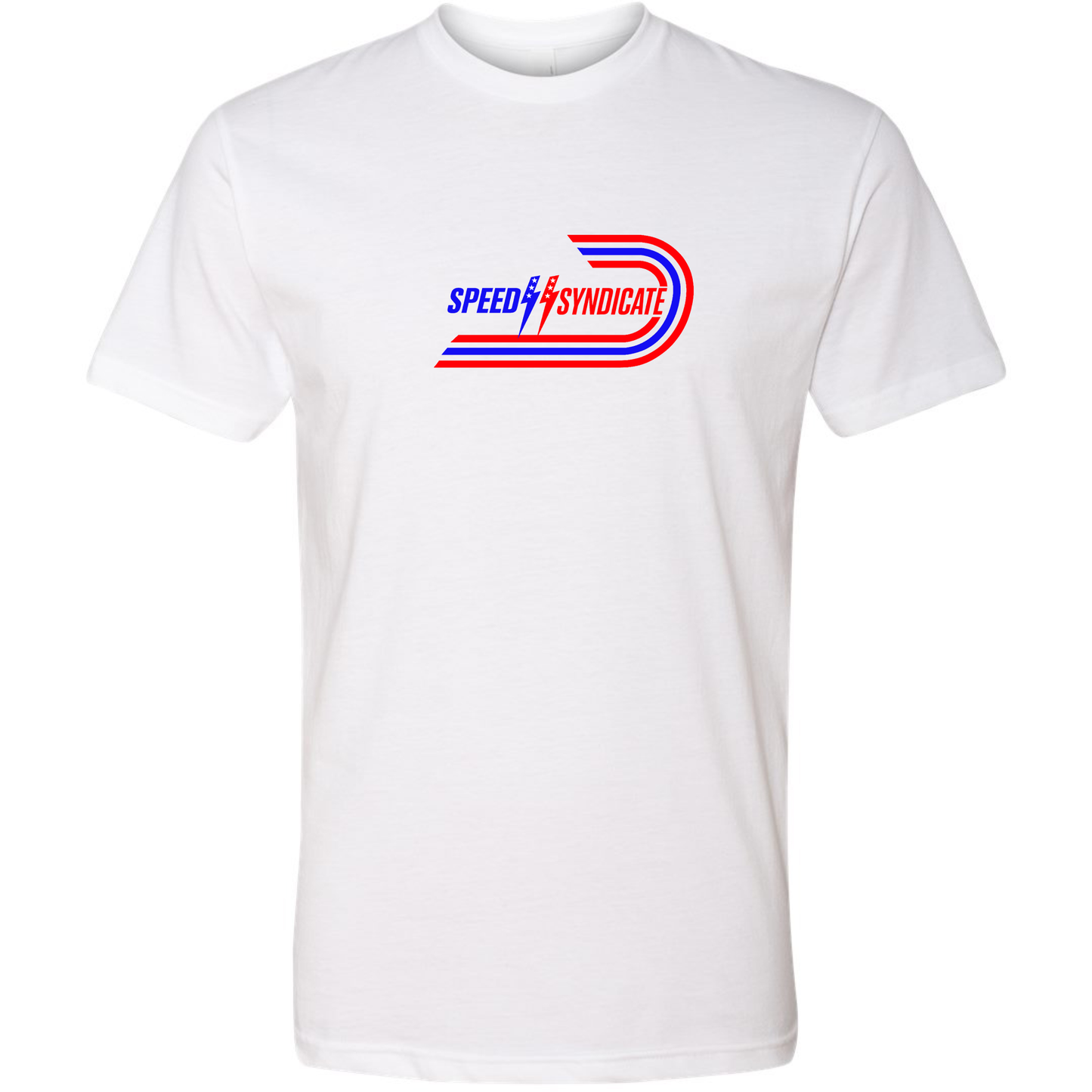 Speed Syndicate Bullet On White Tee -American Performance Motorcycle Tee Shirt