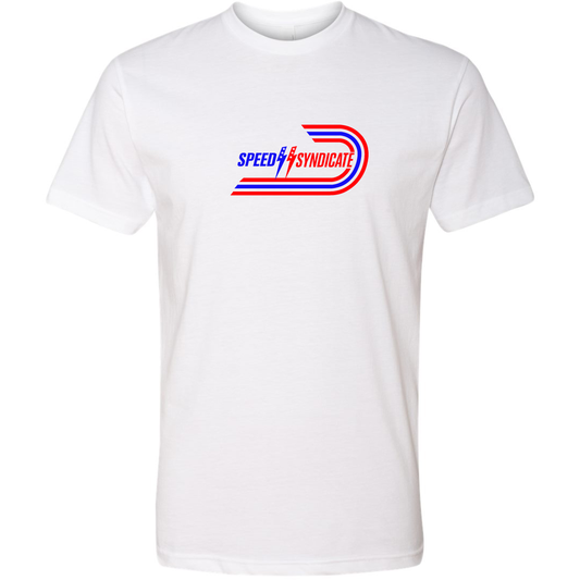 Speed Syndicate Bullet On White Tee -American Performance Motorcycle Tee Shirt