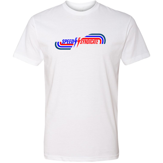 Speed Syndicate Grand National On White Tee -  American Performance Motorcycle Tee Shirt