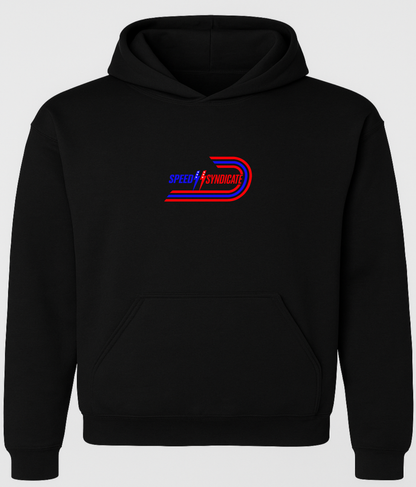 Speed Syndicate Bullet On Black Hooded Sweatshirt -American Performance Motorcycle Hooded Sweatshirt