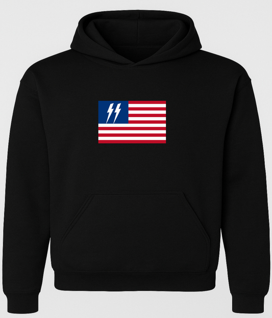 Speed Syndicate Freedom Strike On Black Hooded Sweatshirt – American Performance Motorcycle Hooded Sweatshirt