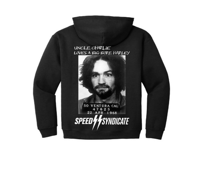 Speed Syndicate Uncle Charlie Loves A Big Bore Harley Hooded Sweatshirt