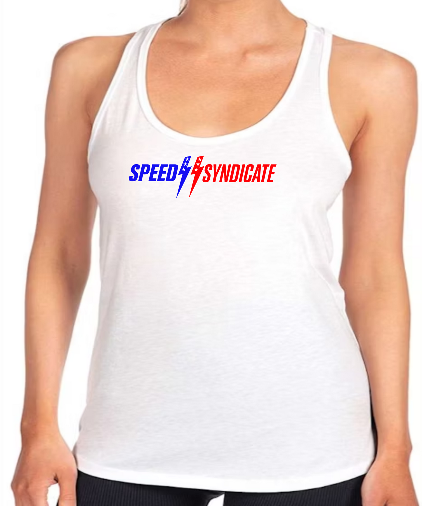 Women's Speed Syndicate Patriot Logo Racerback Tank Top