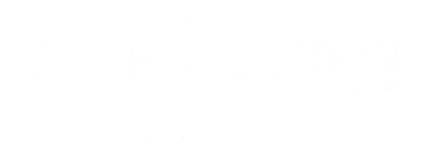 Women's Speed Syndicate Standard Issue White Logo On Heather Heavy Metal Gray Tee - American Performance Motorcycle Tee Shirt