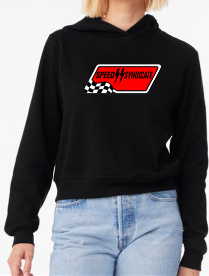 Women's Speed Syndicate Black Full Synthetic Hooded Sweatshirt
