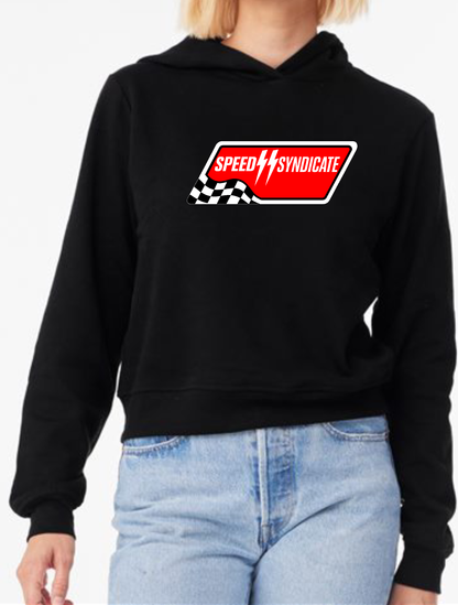 Women's Speed Syndicate White Full Synthetic Hooded Sweatshirt