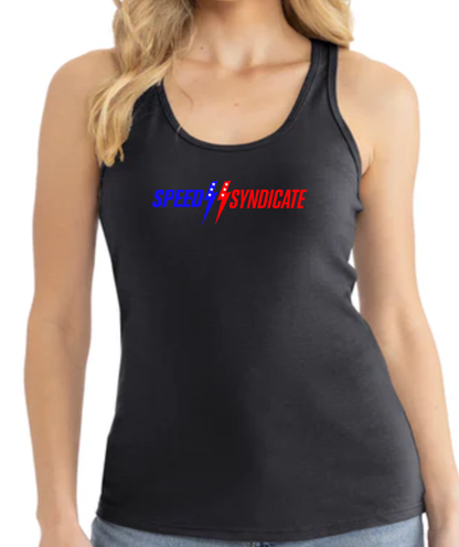 Women's Speed Syndicate Patriot Logo Racerback Tank Top