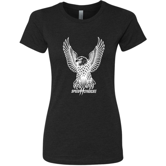 Women's Speed Syndicate White Iron Eagle T-Shirt