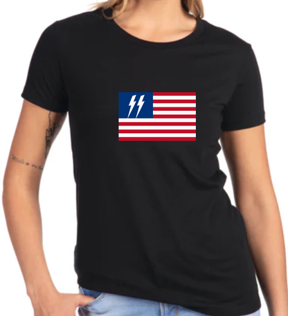 Women's Speed Syndicate Freedom Strike On White T-Shirt