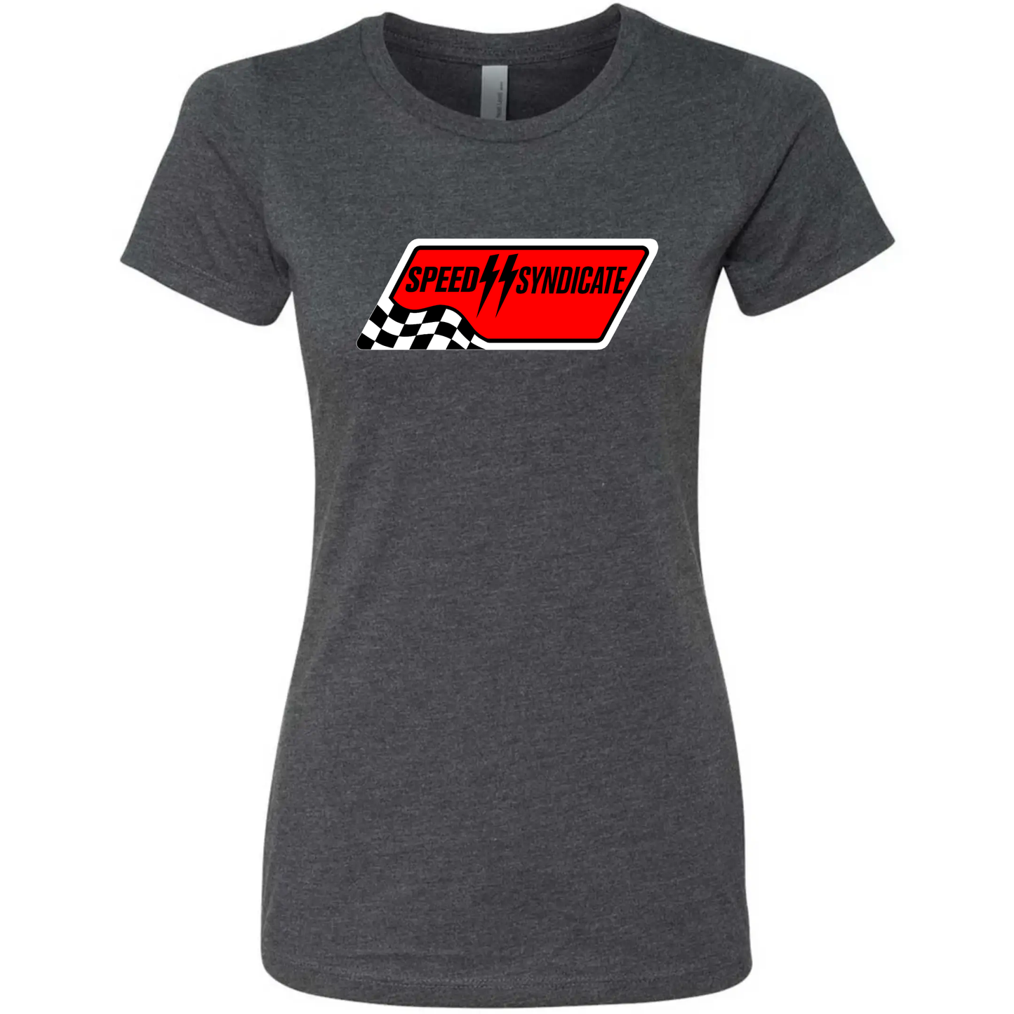 Women's Speed Syndicate Black Full Synthetic T-Shirt