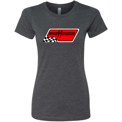 Women's Speed Syndicate Black Full Synthetic T-Shirt