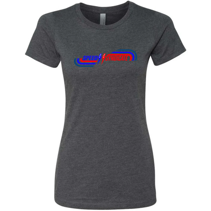 Women's Speed Syndicate Grand National On Heather Heavy Metal Gray Tee -  American Performance Motorcycle Tee Shirt