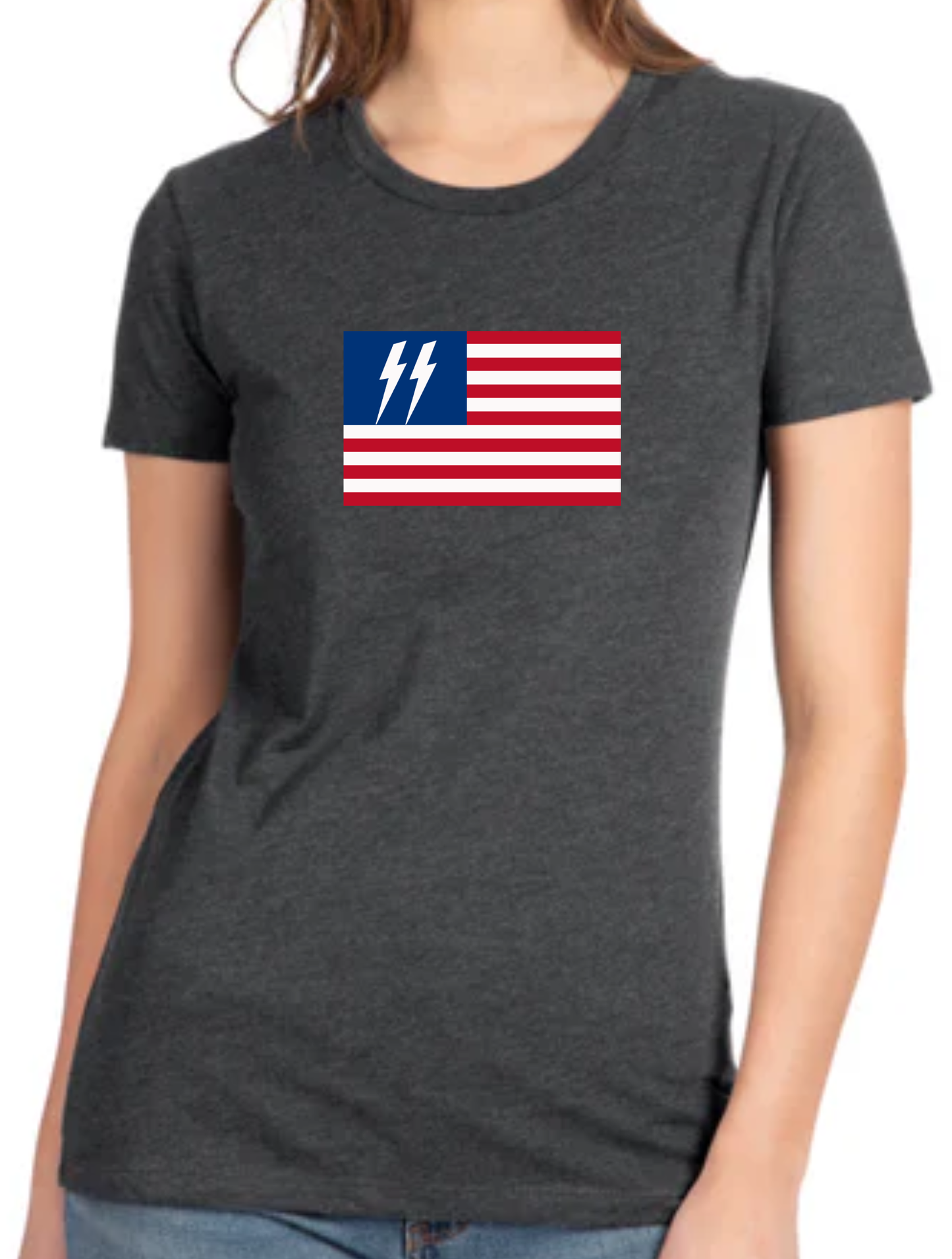 Women's Speed Syndicate Freedom Strike On White T-Shirt