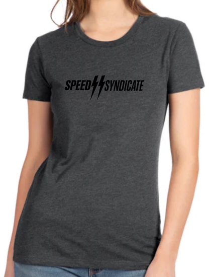 Women's Speed Syndicate Standard Issue Black Logo T-shirt