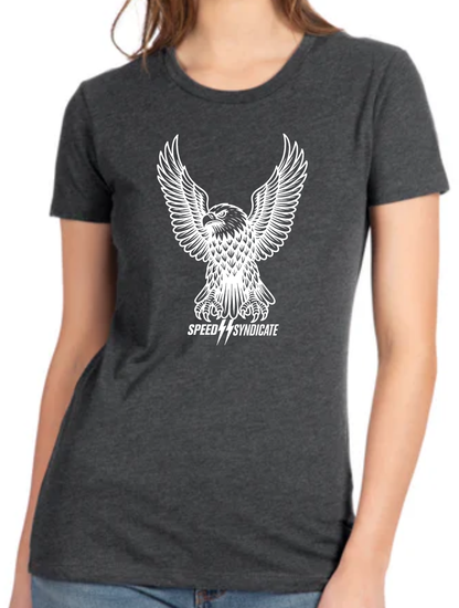 Women's Speed Syndicate White Iron Eagle T-Shirt