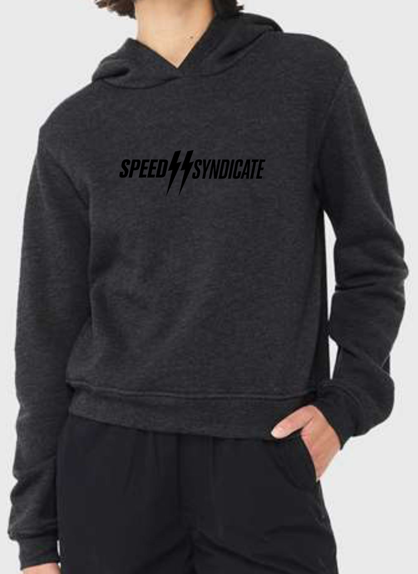 Women's Speed Syndicate Standard Issue Black Logo Hooded Sweatshirt