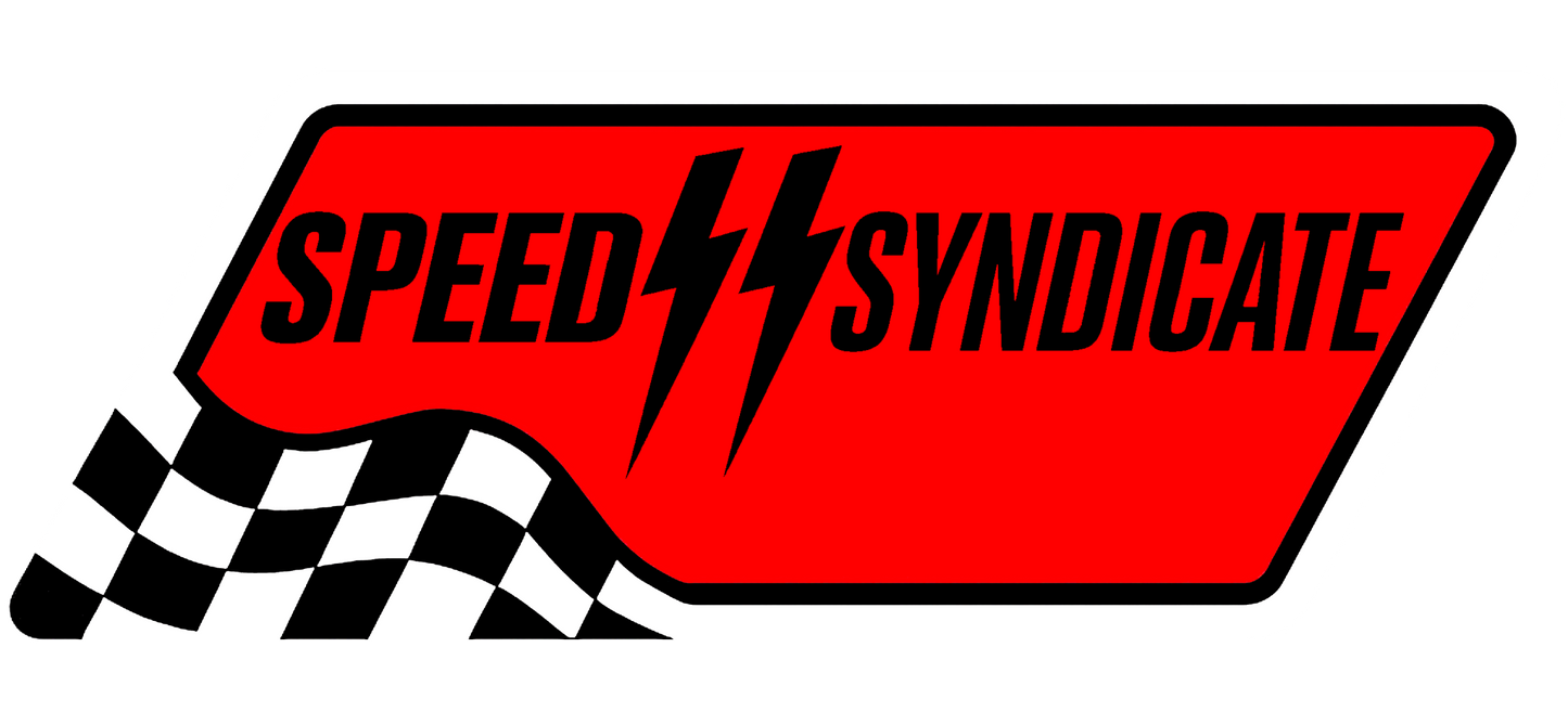Women's Speed Syndicate Full Synthetic Black On White Tee- American Performance Motorcycle Tee Shirt