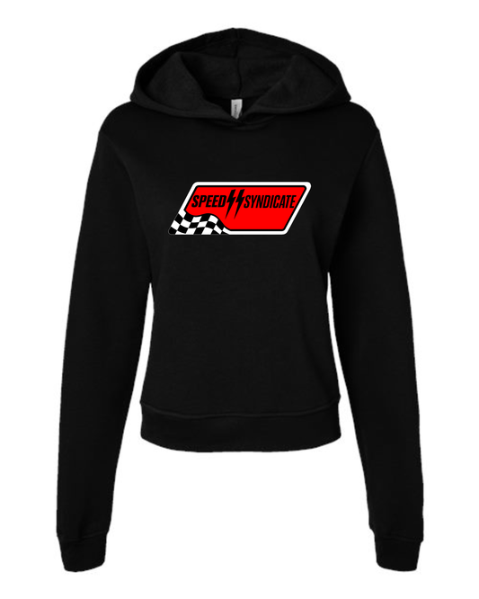 Women's Speed Syndicate Full Synthetic Black On Black Hooded Sweatshirt- American Performance Motorcycle Hooded Sweatshirt