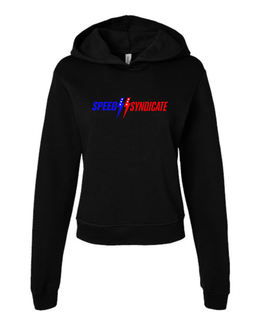 Women's Speed Syndicate Patriot Logo On Black Hooded Sweatshirt - American Performance Motorcycle Hooded Sweatshirt