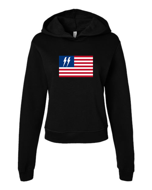 Women's Speed Syndicate Freedom Strike On Black Hooded Sweatshirt – American Performance Motorcycle Hooded Sweatshirt