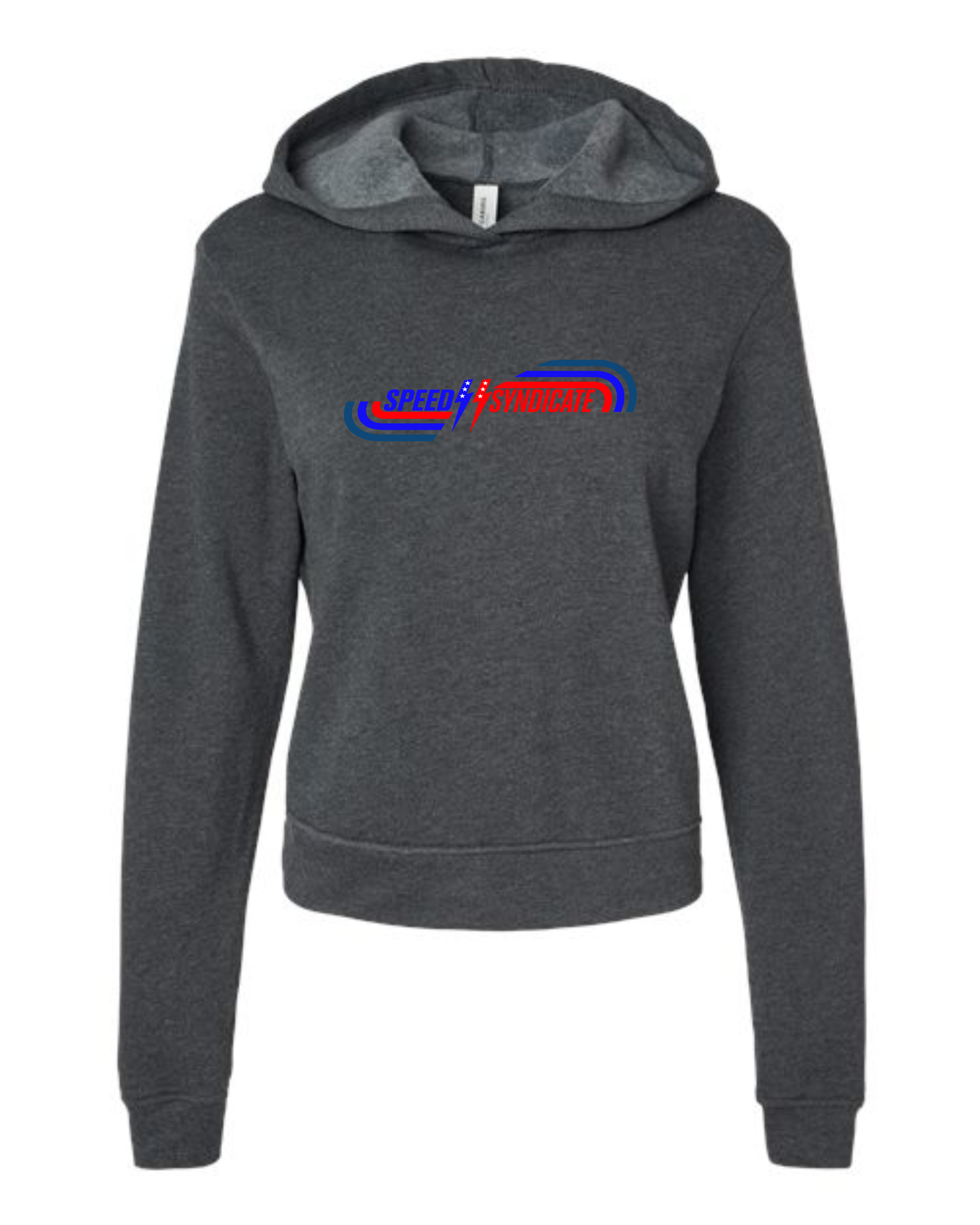 Women's Speed Syndicate Grand National On Dark Heather Gray Hooded Sweatshirt -  American Performance Motorcycle Hooded Sweatshirt