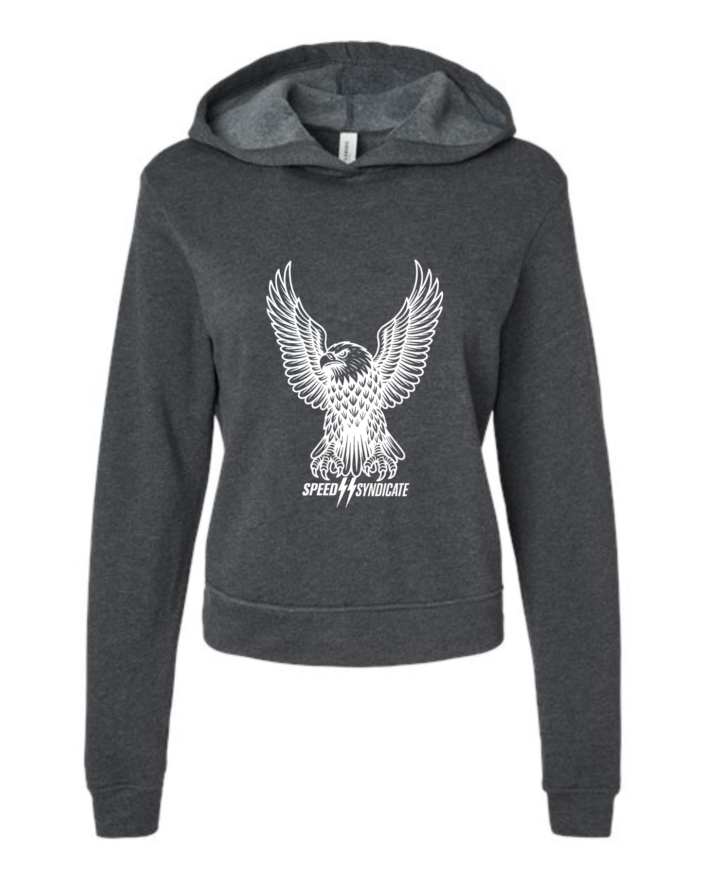 Women's Speed Syndicate White Iron Eagle Hooded Sweatshirt
