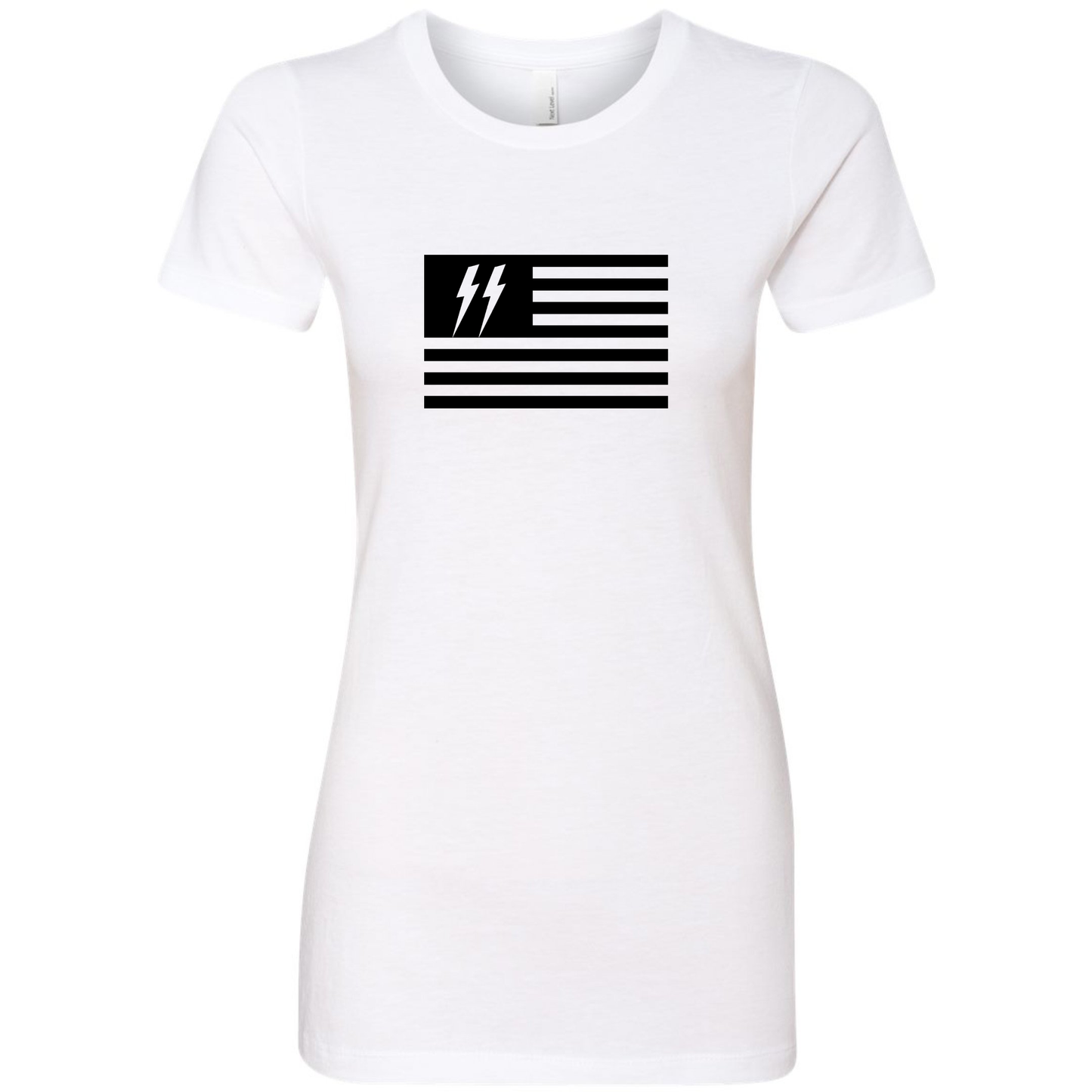 Women's Speed Syndicate Black Flag On White Tee – American Performance Motorcycle Tee Shirt