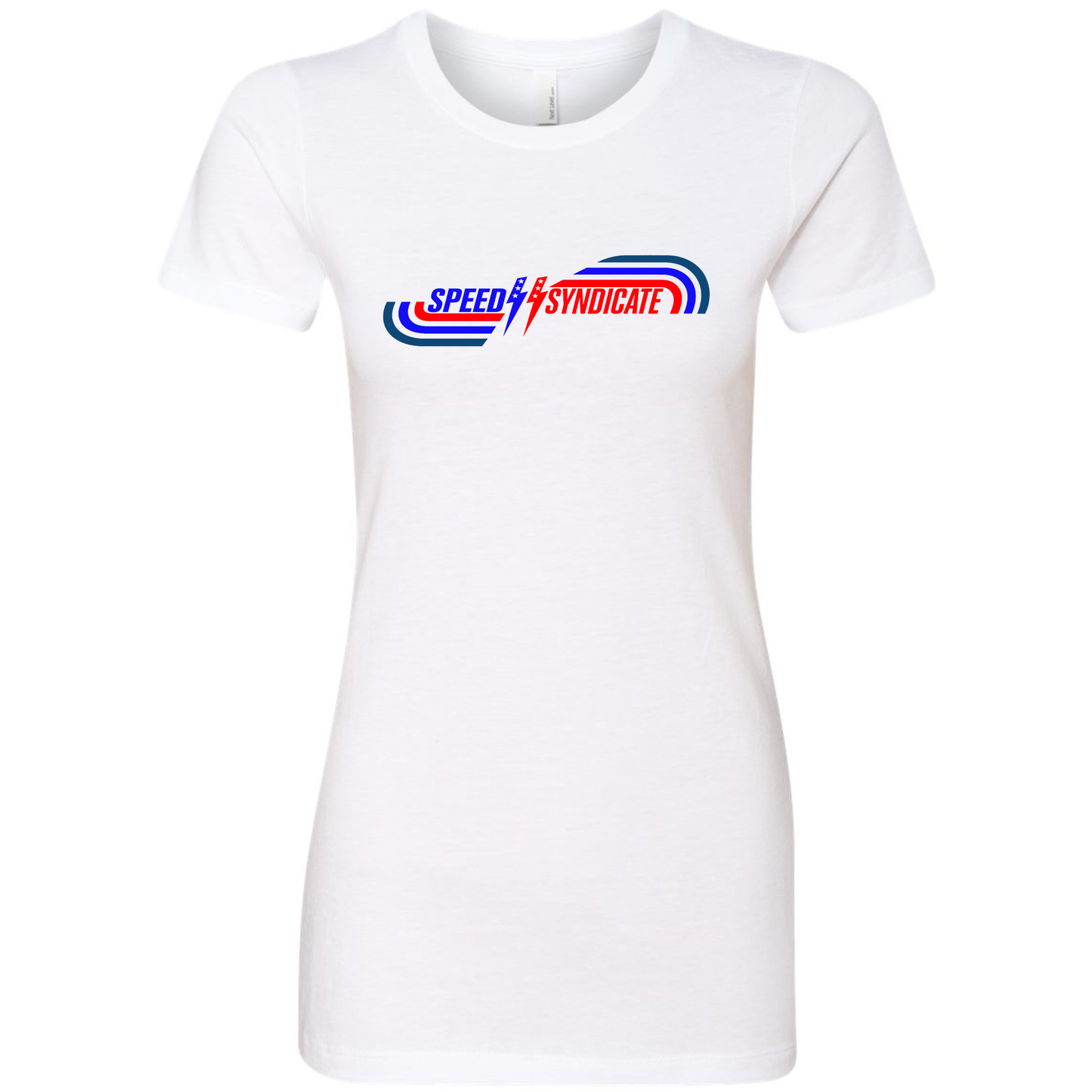 Women's Speed Syndicate Grand National On White Tee -  American Performance Motorcycle Tee Shirt